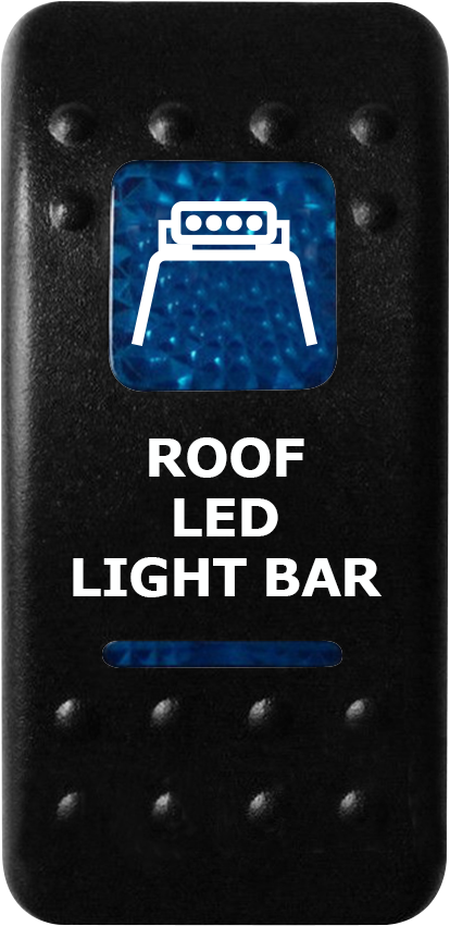Blue Roof Led Light Bar - Get Back To Work (503x1000), Png Download