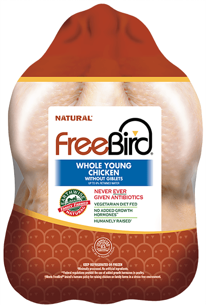 Natural* Whole Young Chicken - Free Bird Whole Chicken (600x600), Png Download