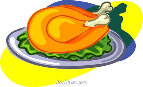 Cooked Chicken Royalty Free Vector Clip Art Illustration - Roast Chicken Clipart (480x291), Png Download