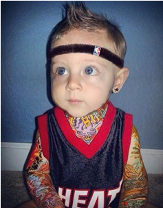 Baby Birdman Fan - Chris Andersen And Son (600x300), Png Download