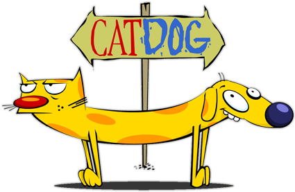 Catdog - Catdog Cartoon (500x281), Png Download