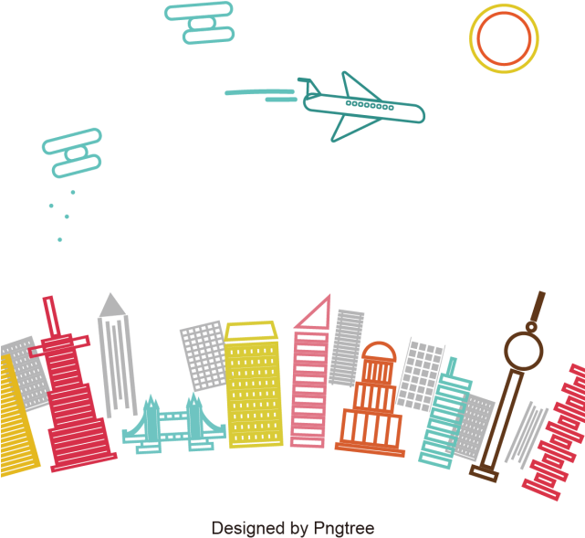 City Hand-drawn Vector, City Hand Drawn Vector, Urban - Vector (640x640), Png Download