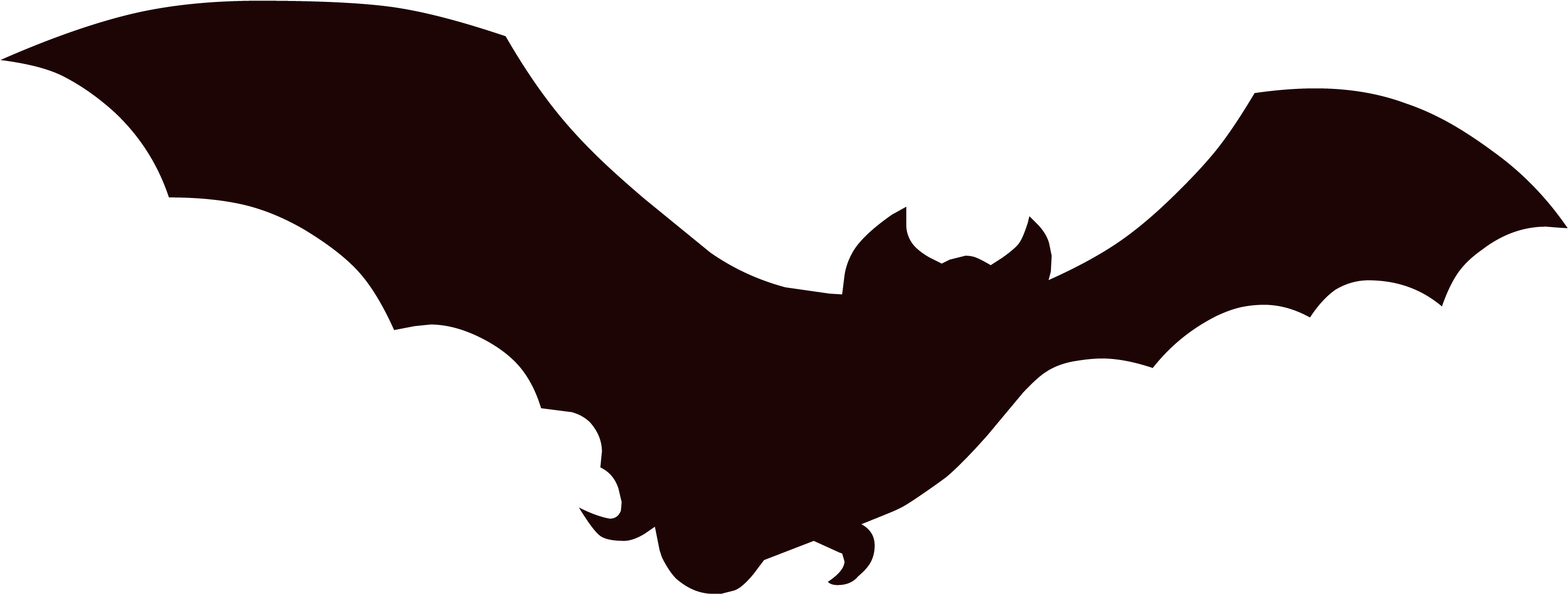 Animation Cartoon Clip Art - Bat Png (3913x1850), Png Download