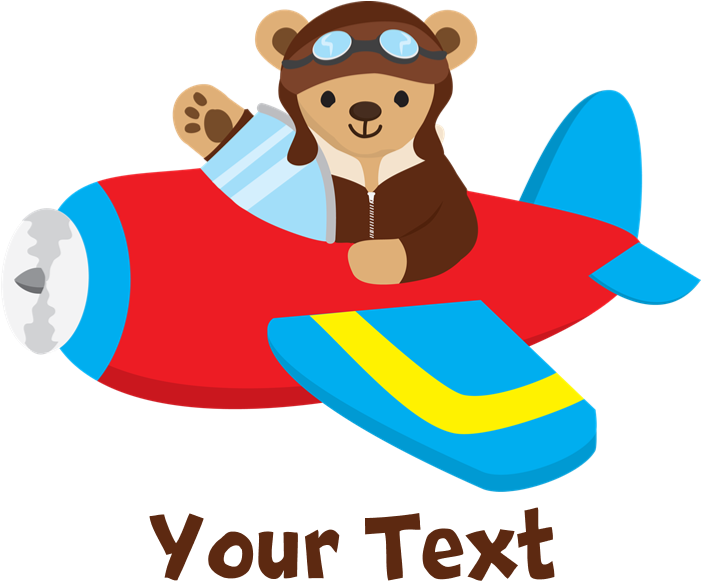 Cute Teddy Bear Pilot In Red - Pilot Teddy Bear Clipart (700x700), Png Download