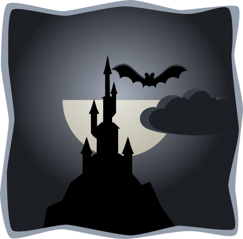 Spooky Castle (500x492), Png Download
