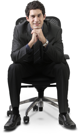 Function And Processes - Sitting Man On Chair In Office (329x558), Png Download