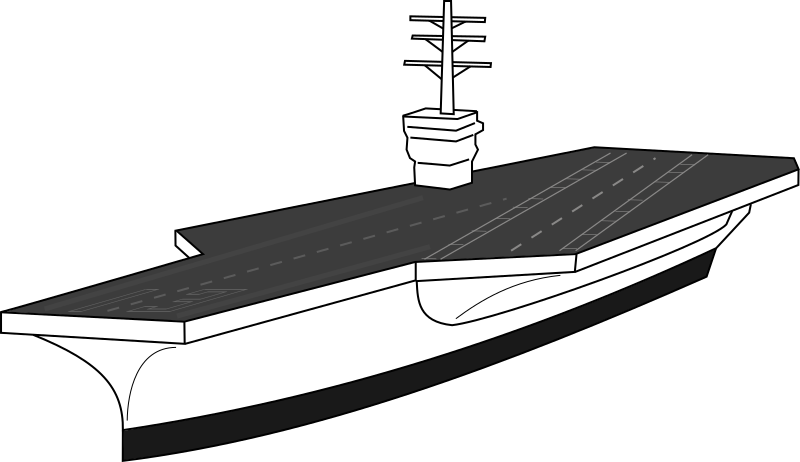 Aircraft Carrier Clipart (600x346), Png Download