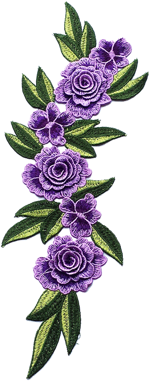 Factory Custom Free Flower Embroidered Designs 3d Embroidered - Embroidery (800x800), Png Download