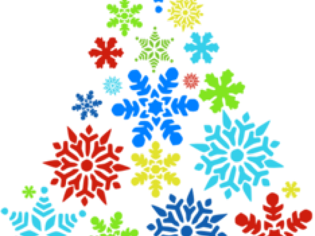 Snowflake Clipart Fun - Christmas Tree Round Ornament (640x480), Png Download