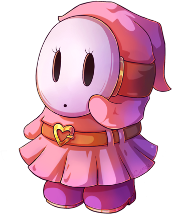 Shy Girl By Cavea Shy Girls, Shy Guy, Super Mario Bros, - Pink Shy Guy Mario (400x477), Png Download