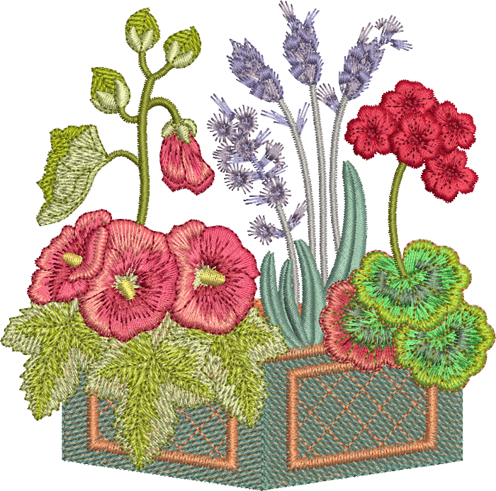 Transparent Embroidered Flowers Png (700x693), Png Download