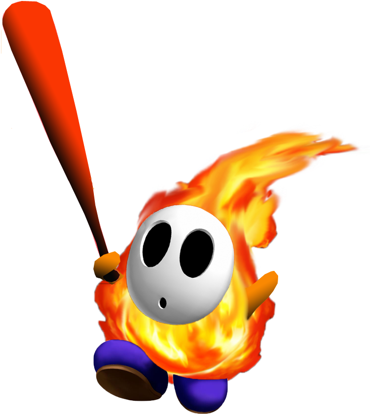 Messages - Pyro - Mario Super Sluggers Shy Guy (800x860), Png Download