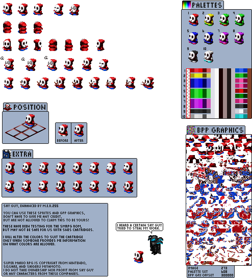Tumblr Nk5r9ipxxe1unagj3o1 500 ] - Shy Guy Sprite Rpg (500x550), Png Download