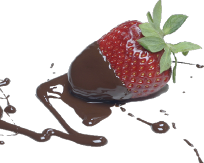 Chocolate Covered Strawberry Psd - Chocolate Covered Strawberries Png (400x320), Png Download