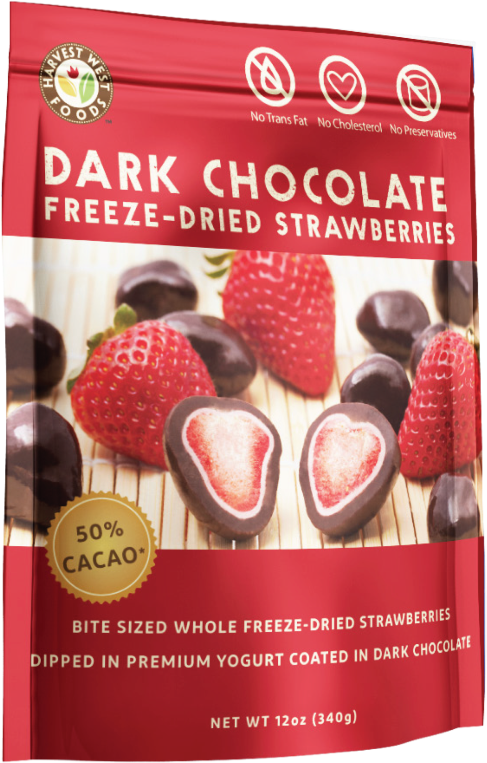 Dcs Bag Front - Freeze Dried Chocolate Strawberries (1000x1613), Png Download
