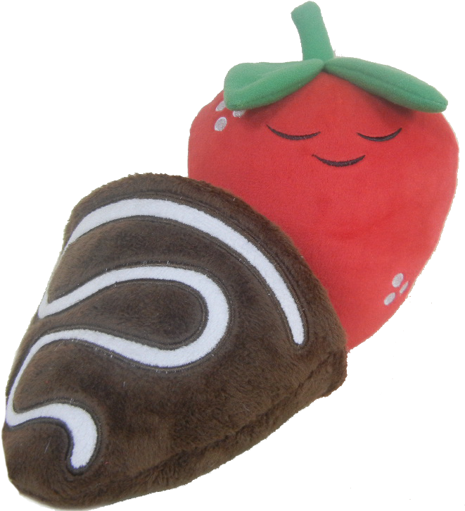 Cute Plush Chocolate Covered Strawberry - Kawaii Chocolate Plush (685x768), Png Download