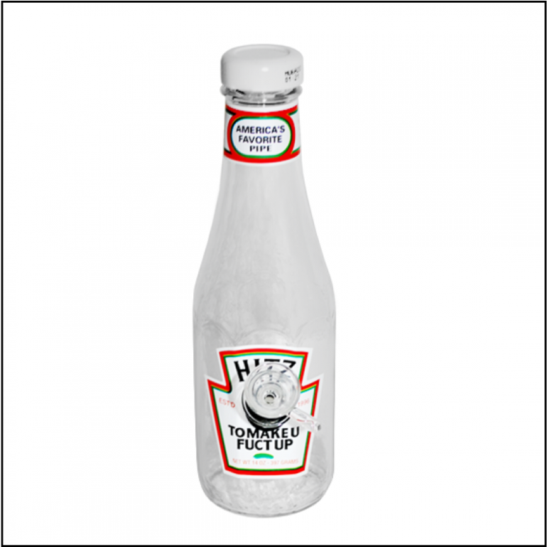 Noname Glass Bong Novelty Hitz Ketchup Bottle - Glass Bottle (1023x768), Png Download