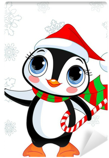 Cute Christmas Penguin Oval Ornament (400x400), Png Download