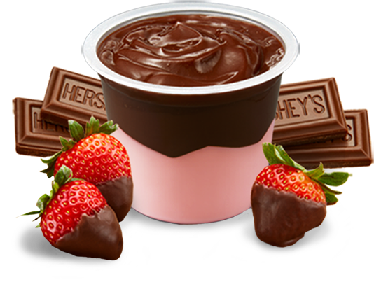 Hersey Strawberry Pudding - Pudding (534x403), Png Download