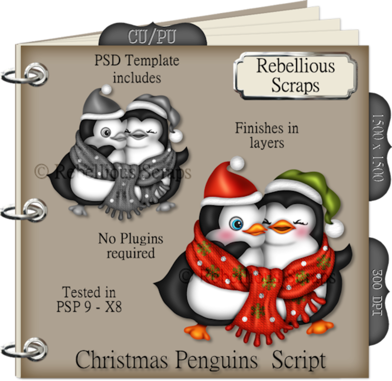 Christmas Penguins - Pahu Drum (800x777), Png Download