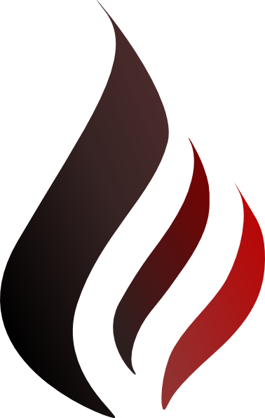 Black To Clip Art At Clker Com - Flame Black And White Png (378x596), Png Download