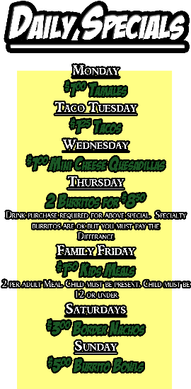 North Of The Border Mexican Restaurant (300x600), Png Download