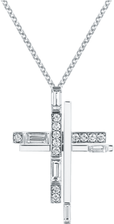 Symbols By Harry Winston, Diamond Cross Pendant - Locket (760x500), Png Download
