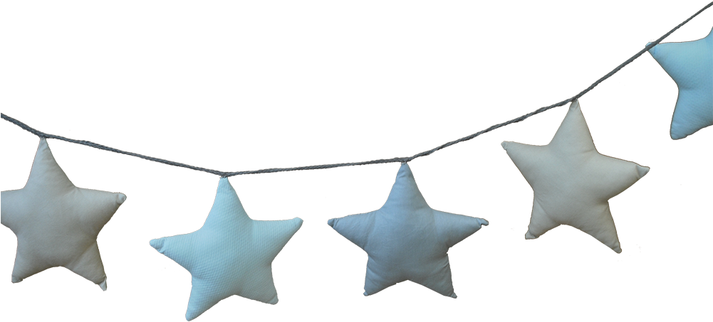 Guirlanda Estrela Azul E Cinza 1m E 6 Estrelas Copy - Line Divider Design Png (1000x800), Png Download