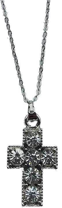 Home > Jewelry > Silver Or Gold Cross Necklace With - Gold (618x750), Png Download