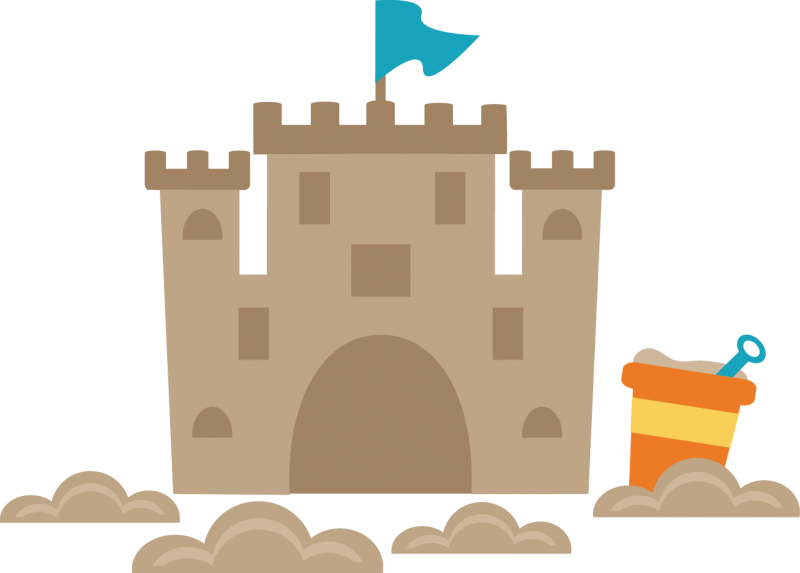 Sand Castle Clipart - Sand Castle Vector Png (800x573), Png Download