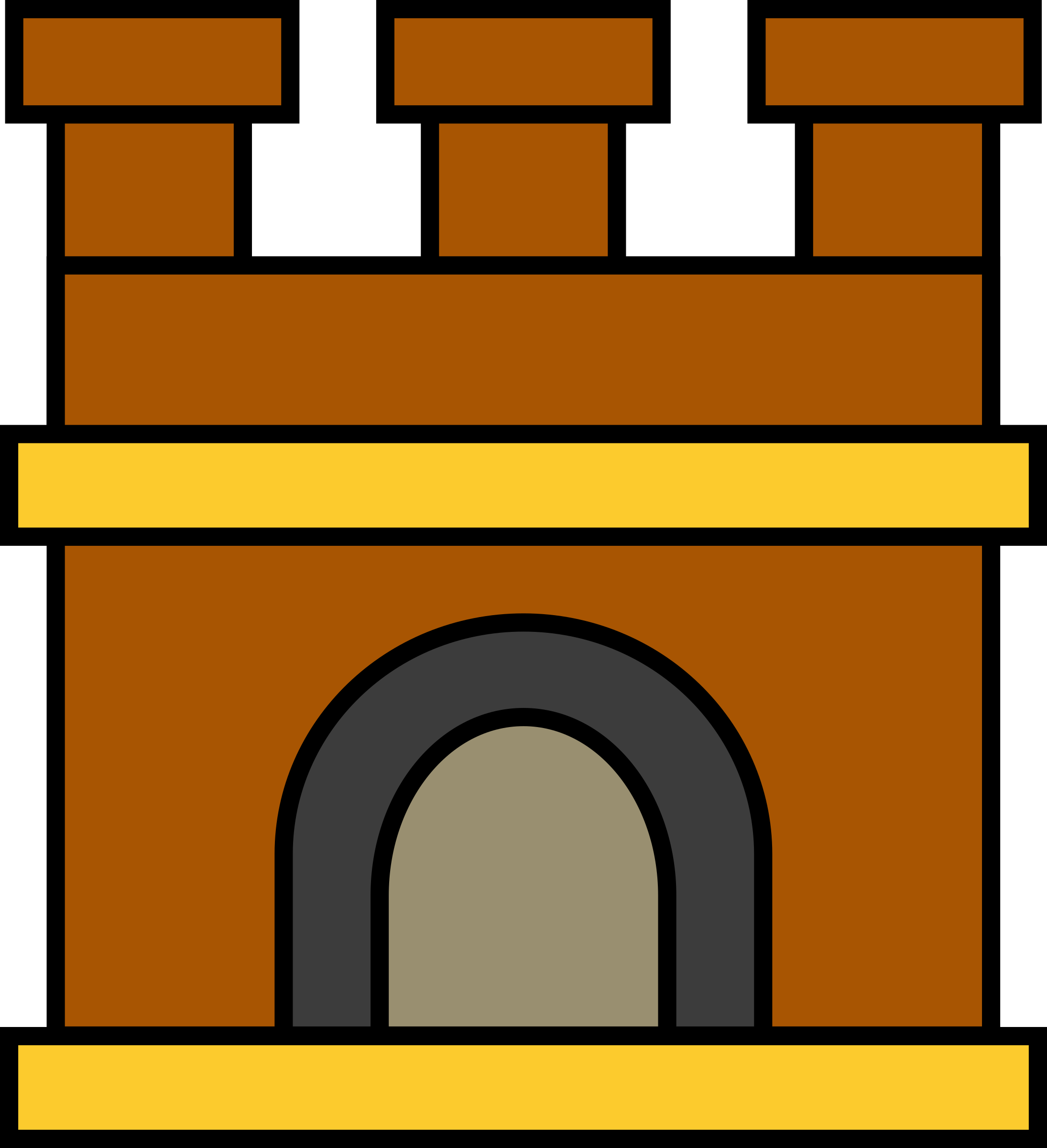 Castle Clipart Brown - Clip Art (2190x2400), Png Download