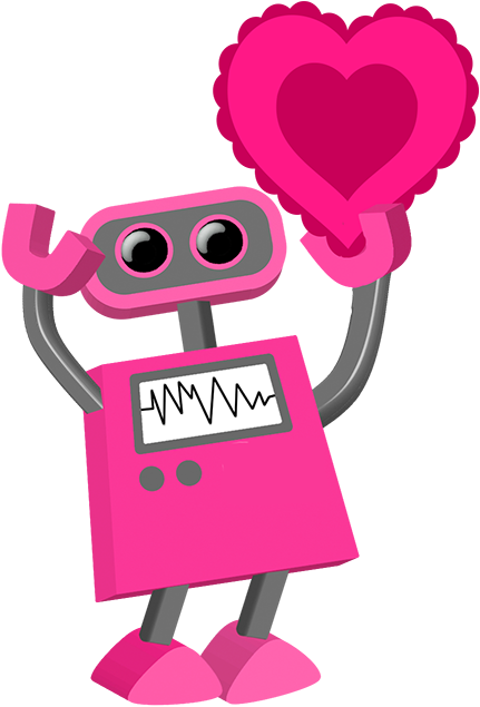 All Robots In The Collection Have Transparent Backgrounds - Heart Clipart (431x635), Png Download
