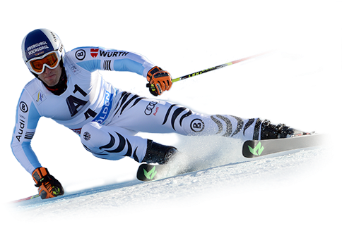 The Two Ski Stars Dave Ryding & Fritz Dopfer Perfectly - Slalom Skiing (666x431), Png Download