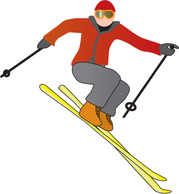 Ian Symbol Skiing - Nordic Skiing (368x400), Png Download