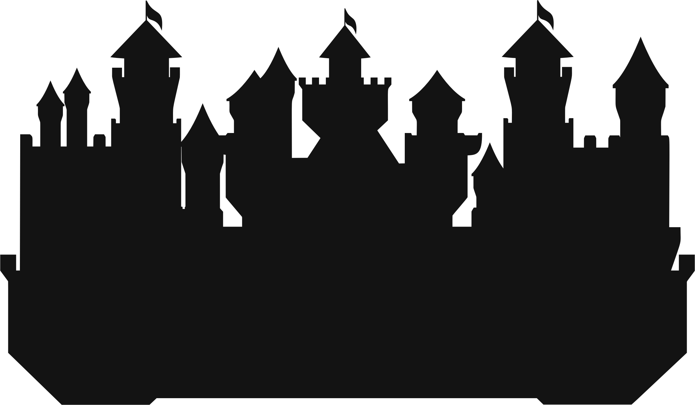 Castle Clipart Silhouette - Peacemaker And Other Stories (2342x1364), Png Download