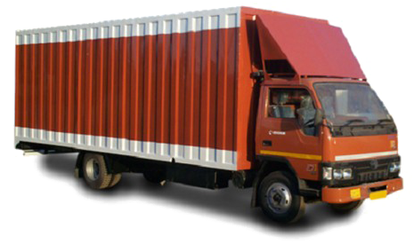 Container Truck Transparent Images - 20 Feet Container Truck (499x345), Png Download