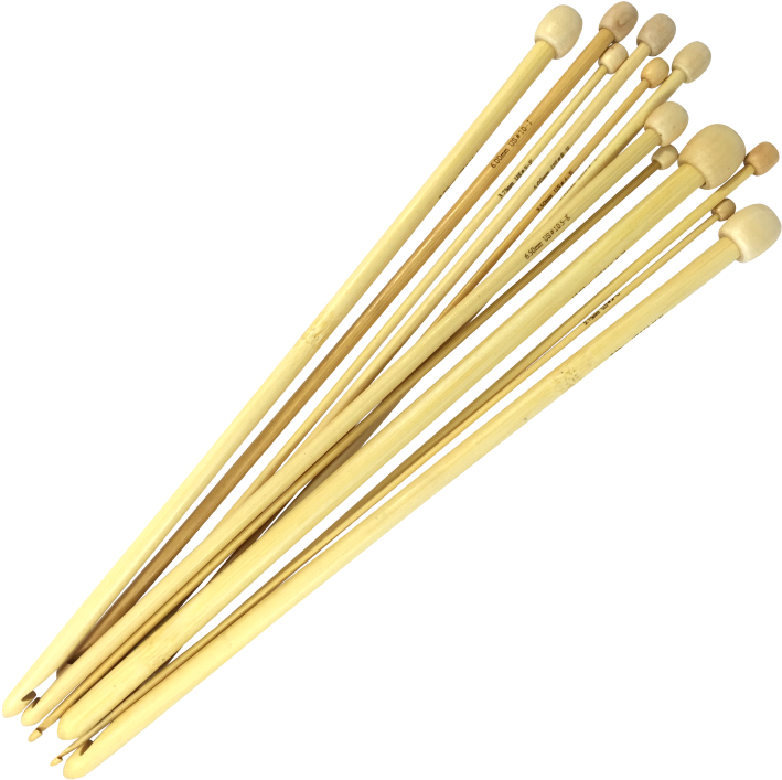 Stitchberry 12" Tunisian Bamboo Crochet Hooks - 13 Size Bamboo Crochet Hooks 2.75-10.0mm (720x720), Png Download
