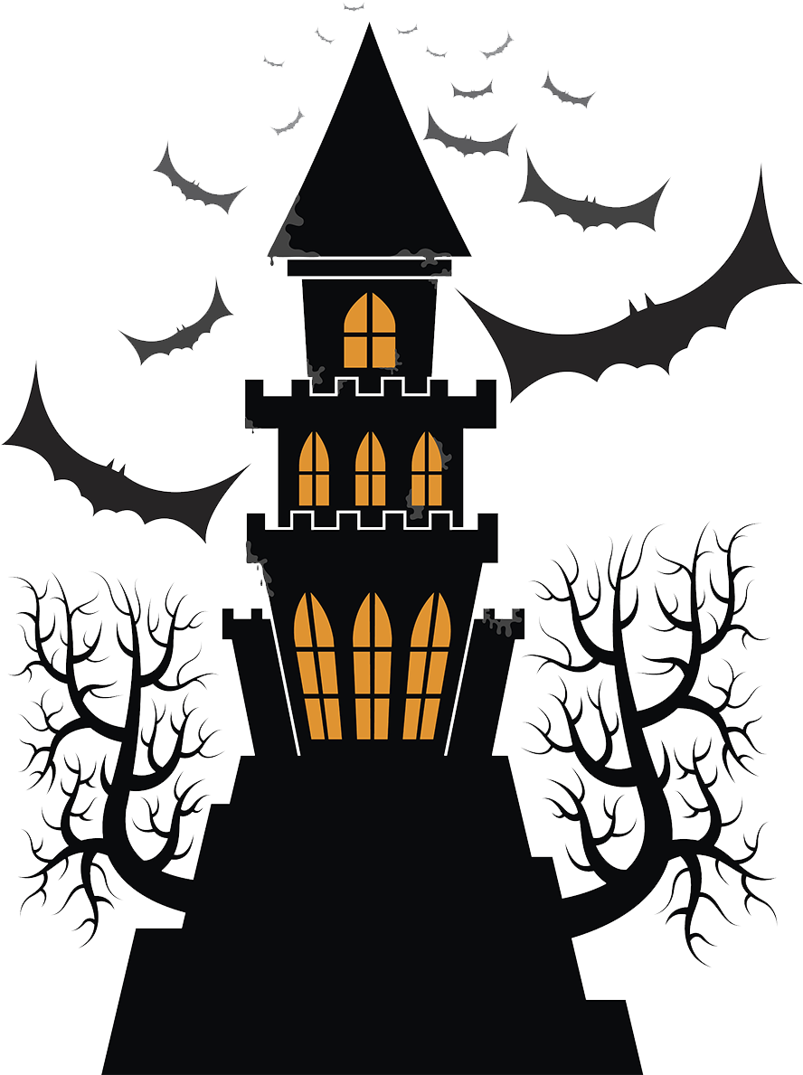 Banner Free Castle Halloween Clip Art - Castillo De Frankenstein Dibujo (930x1200), Png Download