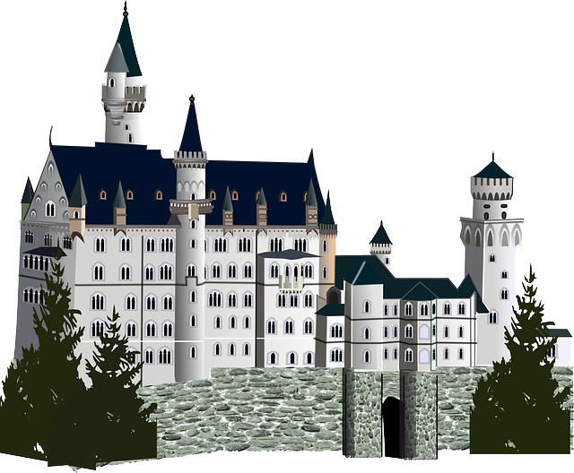 Clipart Mountain Castle - Neuschwanstein Castle (640x528), Png Download