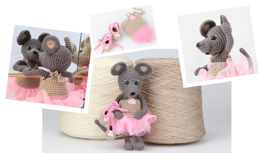 This Kit Contains - Go Handmade Crochet Kit - Emily & Friends Mouse (1050x600), Png Download