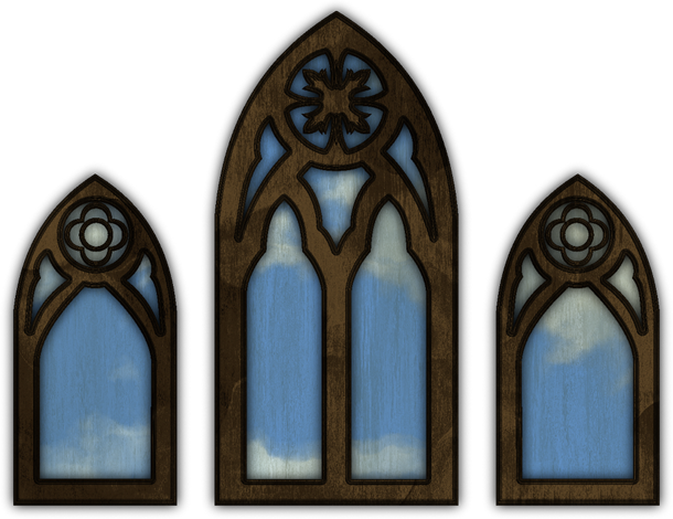 Shapes Clipart Castle - Castle Windows Clipart (610x470), Png Download