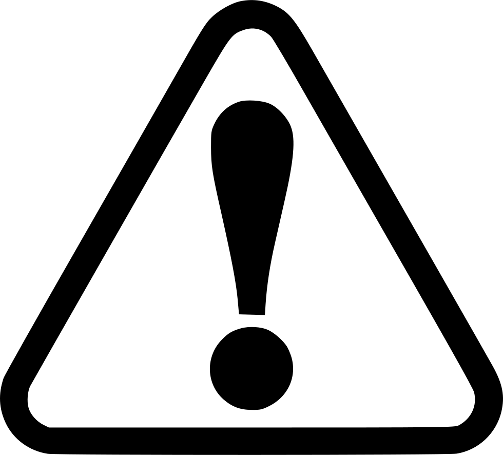 Warning Sign - - Warning Sign Icon Svg (980x886), Png Download