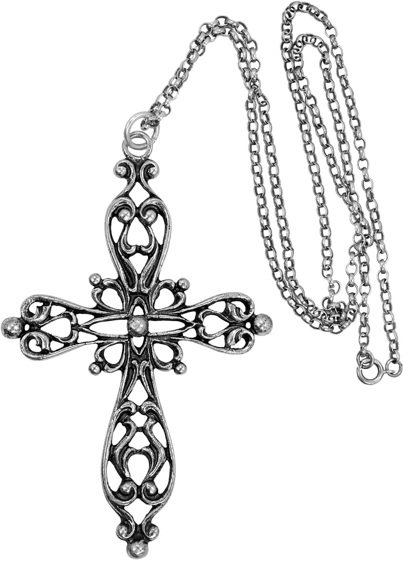 Large Danecraft Sterling Silver Filigree Cross Necklace - Large Sterling Silver Filigree Cross Danecraft (1870x1870), Png Download