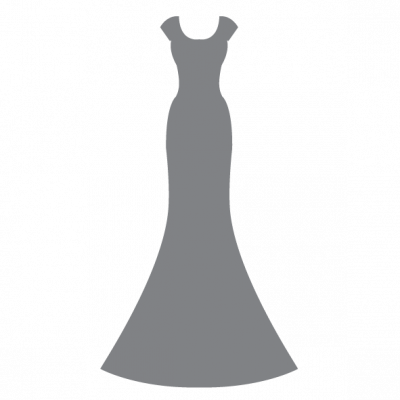Fit Flare Mermaid - Gown (400x400), Png Download