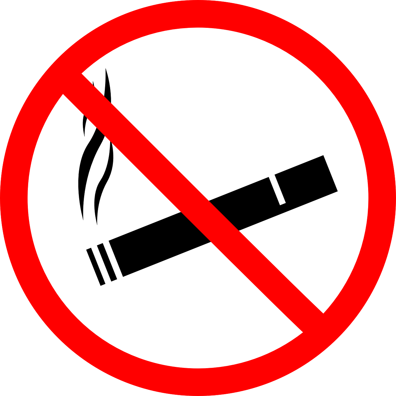 Smoke, Warning, Sign, No Smoking, Banned, Prohibited - Advertencia No Fumar (640x640), Png Download