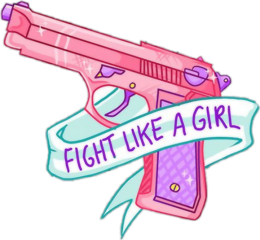 Fight Like Girl (520x480), Png Download