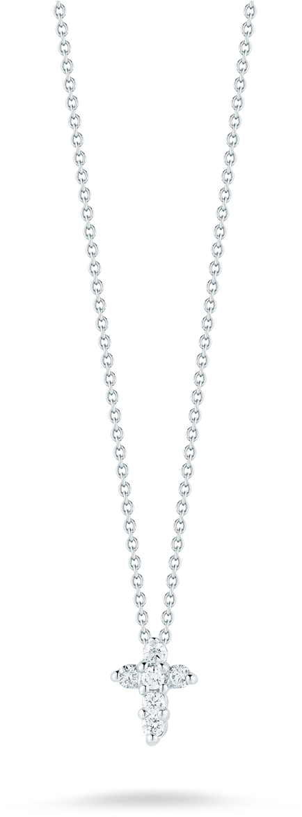 Baby Cross Pendant With Diamonds - Pendant (1600x1600), Png Download