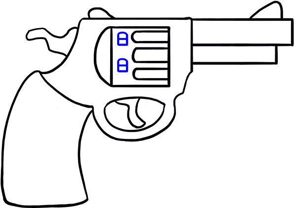 28 Collection Of Pistol Drawing Easy - Drawing (678x600), Png Download