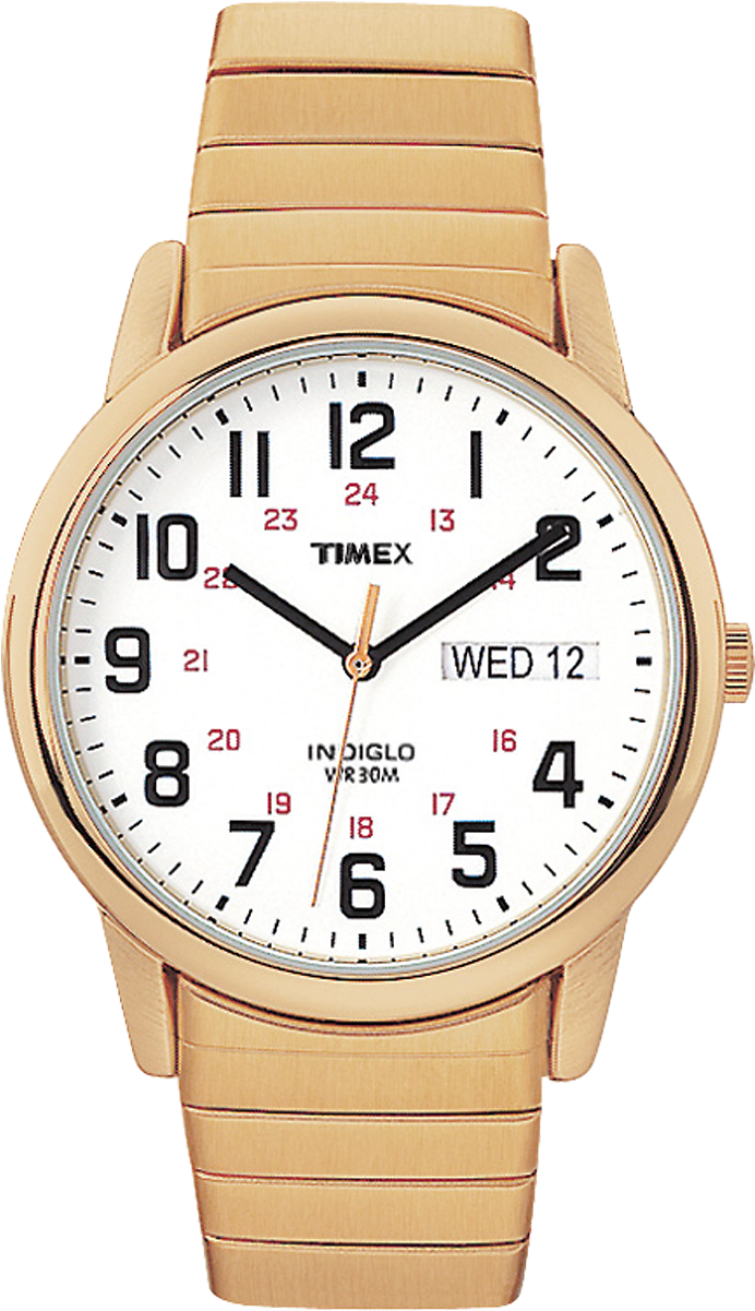Easy Reader Day Date 35mm Expansion Band Watch - White Dial Men Timex Watch (1000x1200), Png Download