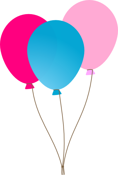 Graphics For Cartoon Balloon Graphics - Blue Balloons Clip Art (402x595), Png Download